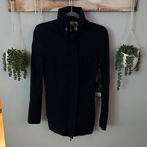 Anatomie City Slick Women's Navy Lightweight Stand-Collar Jacket xs
